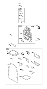 Crankcase Cover/Sump Group Diagram and Parts List for 386447-0032-B5 200000 - 399999 Briggs and Stratton Engine